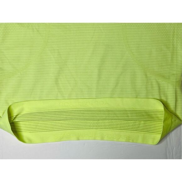 Lululemon W3FEHS Swiftly Tech SS Top 2.0 Race Length Neon Green Activewear XS - Picture 7 of 11